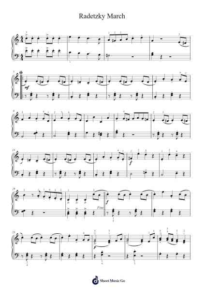 Radetzky March, Op. 228 Sheet Music by Johann Strauss Sr.-Arr.Inbuck