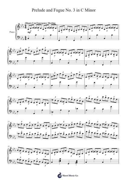 Among Us Prelude and Fugue No. 3 in C Minor 樂譜由 Z. Viray - 編曲 Duntrick