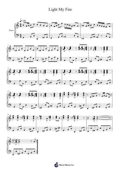 Light My Fire Sheet Music by Luisa González-Arr.Joanreade Annlus