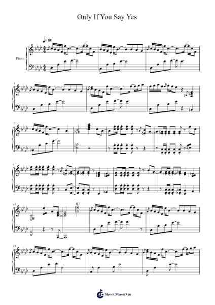 Only If You Say Yes Sheet Music by ENHYPEN-Arr.Boycefax