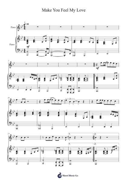 Make You Feel My Love Sheet Music by Adele-Arr.Asdict