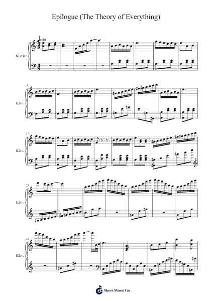 Epilogue (The Theory of Everything) Sheet Music by Jóhann Jóhannsson-Arr.Mickrett Grantcan