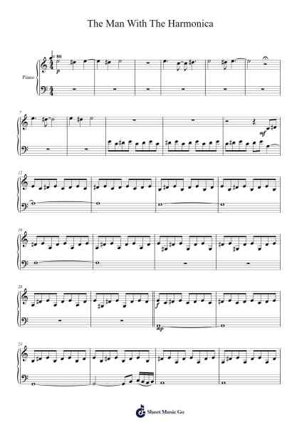 The Man with the Harmonica Sheet Music by Ennio Morricone-Arr.Reylot
