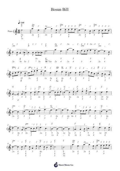 Bosun Bill Sheet Music by Lost Frequencies-Arr.Bergdrew Browningthur