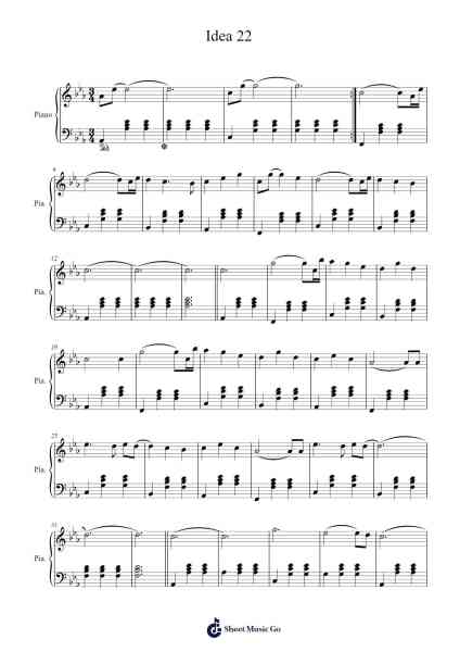 Idea 22 Sheet Music by Gibran Alcocer-Arr.Demplis