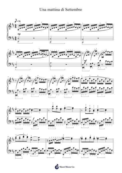 Una mattina di Settembre Notenblatt von Massimo Suriano-Arr.Graril