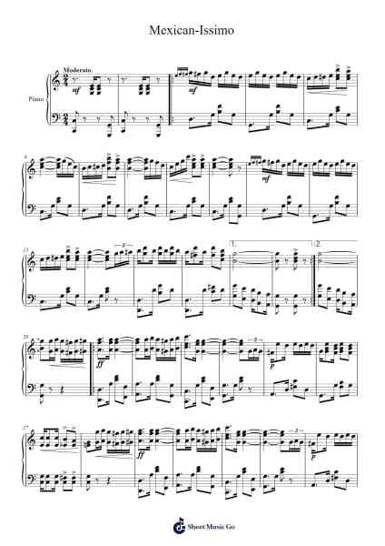 Mexican-Issimo Sheet Music by Cleve Myers-Arr.Gwenning