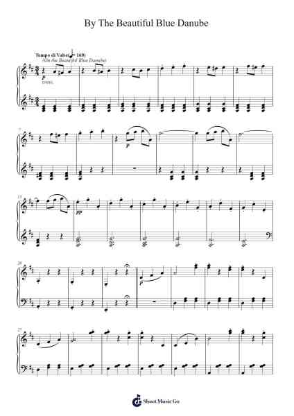 By The Beautiful Blue Danube, Op. 314 Sheet Music by Johann Strauss Jr.-Arr.Trebes