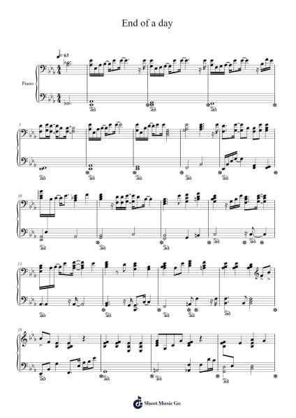 End of a day Sheet Music by Jonghyun-Arr.Lynchkim