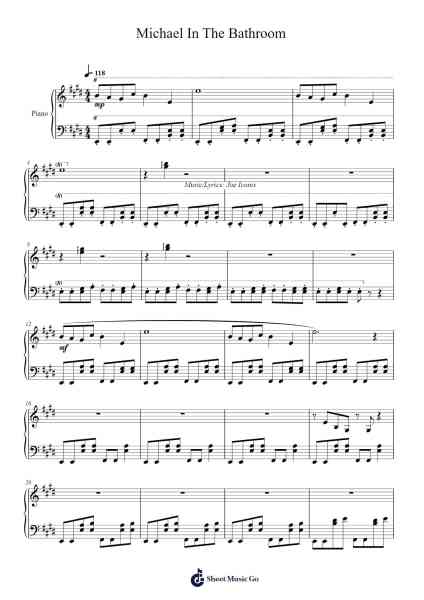 Michael In The Bathroom (instrumental) Sheet Music by undefined-Arr.Conboyle