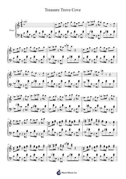 Banjo Kazooie Treasure Trove Cove Sheet Music by undefined-Arr.Blansid Pashaw