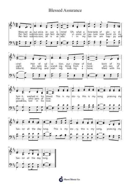 Blessed Assurance Sheet Music by -Arr.Warlith Gaildes