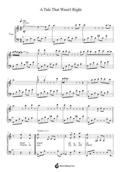 A Tale That Wasn't Right Sheet Music by Helloween-Arr.Kylejy Burrene
