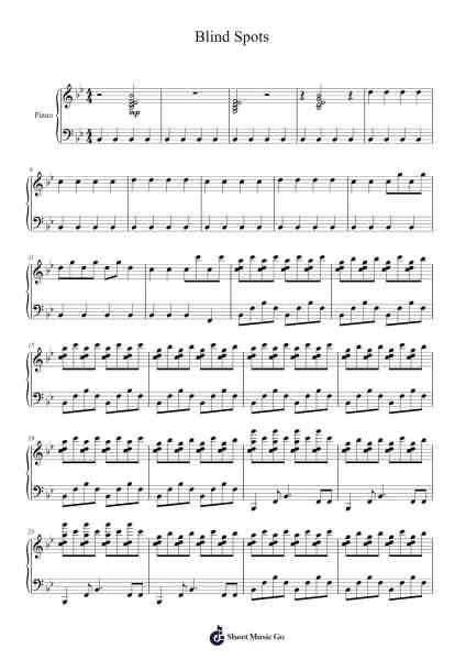 Blind Spots Sheet Music by C418-Arr.Faulkvy
