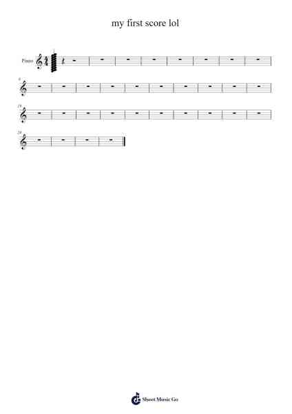 My First Score Sheet Music by Jontta Ruskgai-Arr.Hunfrances Dunnfay