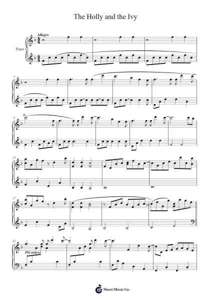The Holly and the Ivy Sheet Music by Tesslass-Arr.Cliffcam Whbill