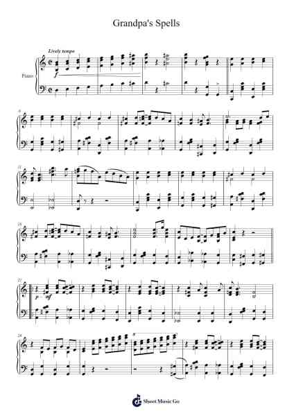 Grandpa's Spells Sheet Music by Jelly Roll Morton-Arr.Rhyspont