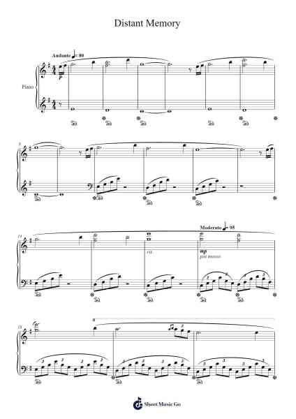 Distant Memory Sheet Music by Jannik Haverland-Arr.Herloyd