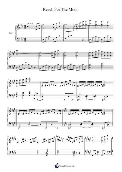 Reach For the Moon, Immortal Smoke Sheet Music by ZUN-Arr.Make