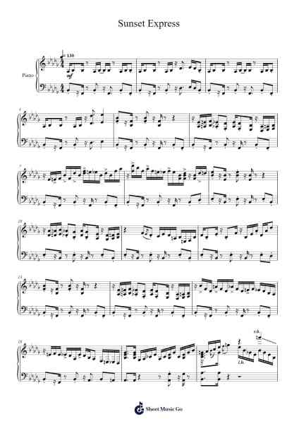 Sunset Express Sheet Music by Takeru Kanazaki/Shigemitsu Goto/Fumihiro Isobe-Arr.Dempron Jacbess