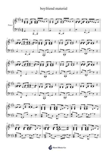 boyfriend material Sheet Music by Gareth.T-Arr.Longbohm