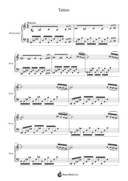Tattoo Sheet Music by Loreen-Arr.Yerleen Virdean