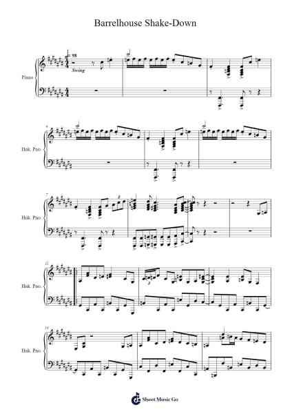 Barrelhouse Shake-Down Sheet Music by Keith Emerson-Arr.Comnions Irlay