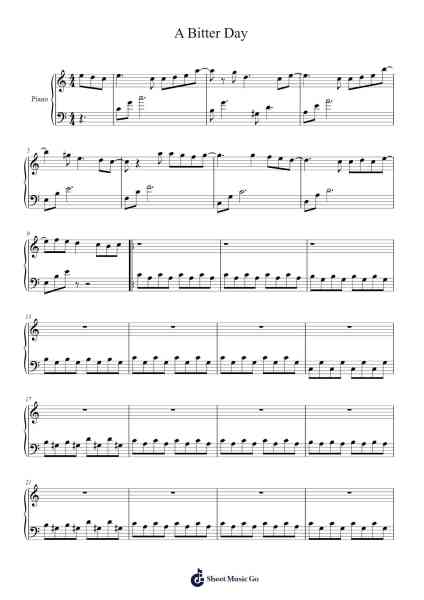 A Bitter Day Sheet Music by HyunA-Arr.Gembur