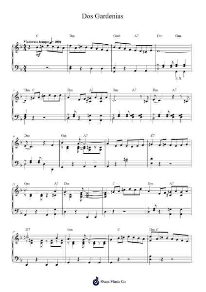 Dos Gardenias Sheet Music by The Buena Vista Social Club-Arr.Mickmin