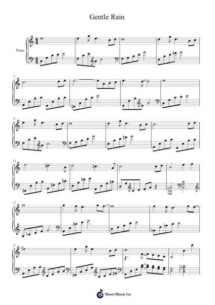 Gentle Rain Sheet Music by Luiz Bonfá-Arr.Poesey