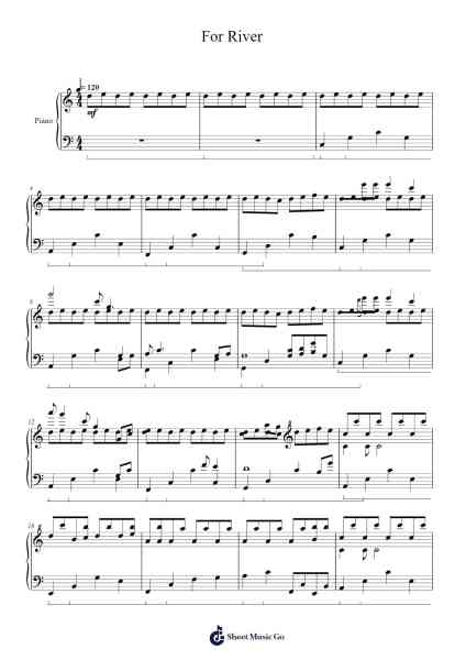 For River (Sarah & Tommy's Version) Sheet Music by Kan Gao-Arr.Doulow