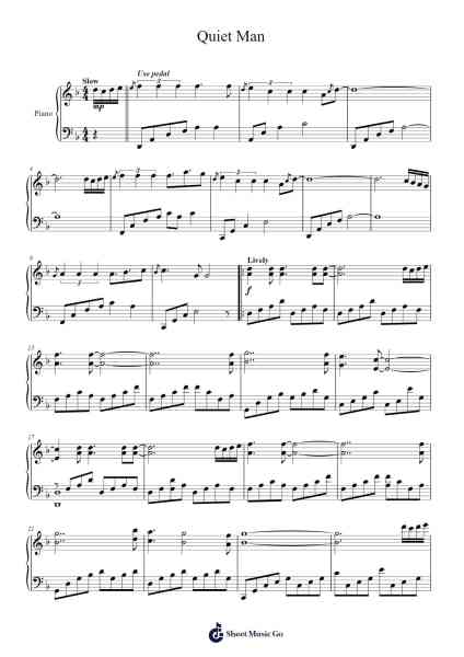 Quiet Man Sheet Music by YANNI-Arr.Mucia