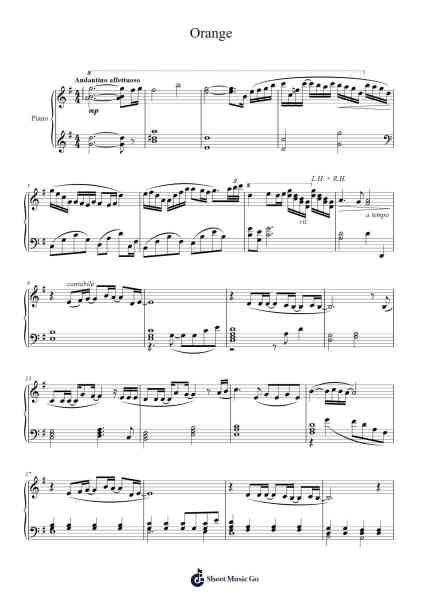 Orange Sheet Music by undefined-Arr.Wildmy