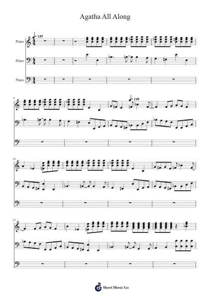 Agatha All Along Sheet Music by Kristen Anderson-Lopez/Robert Lopez-Arr.Sufe Hodnions