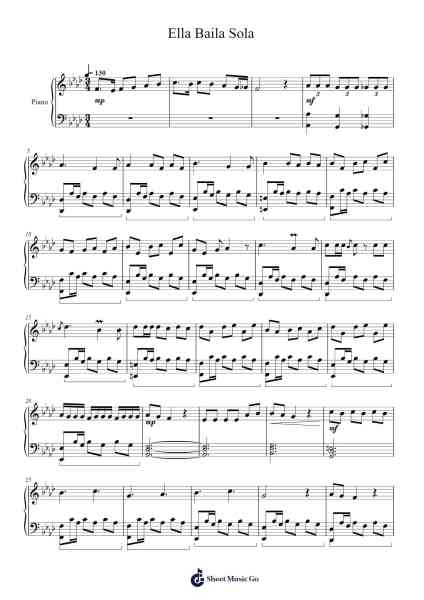 Ella Baila Sola Sheet Music by Eslabon Armado/Peso Pluma-Arr.Hagpold