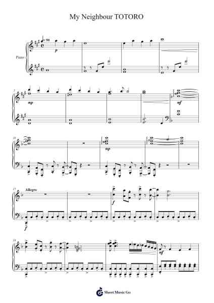 My Neighbour TOTORO Sheet Music by Joe Hisaishi-Arr.Vinpeare
