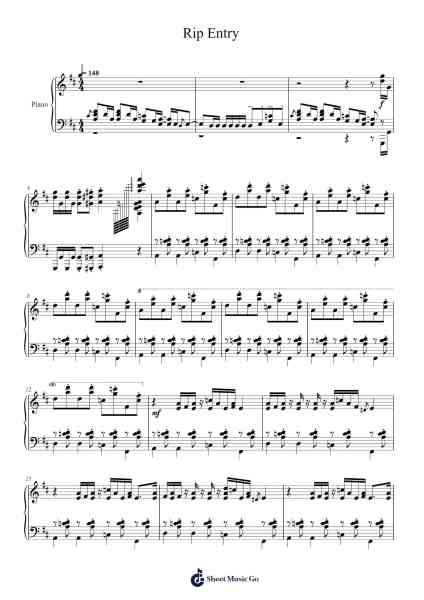 Rip Entry Sheet Music by -Arr.Brongus Chadkiel