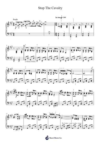 Stop the Cavalry Sheet Music by Jona Lewie-Arr.Petmann Omaud