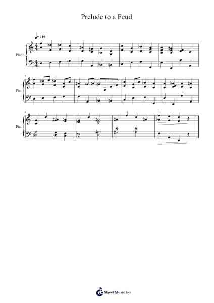Prelude to a Feud Sheet Music by Chilly Gonzales-Arr.Bumie Dorion