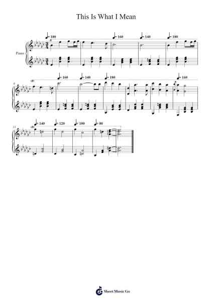 This Is What I Mean Sheet Music by Stormzy-Arr.Jesine