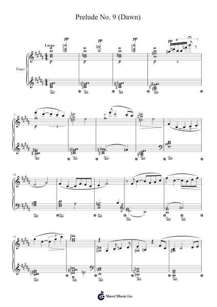 Prelude No. 9 (Dawn) Sheet Music by David L Dinh-Arr.Wheatlin Ranpkins