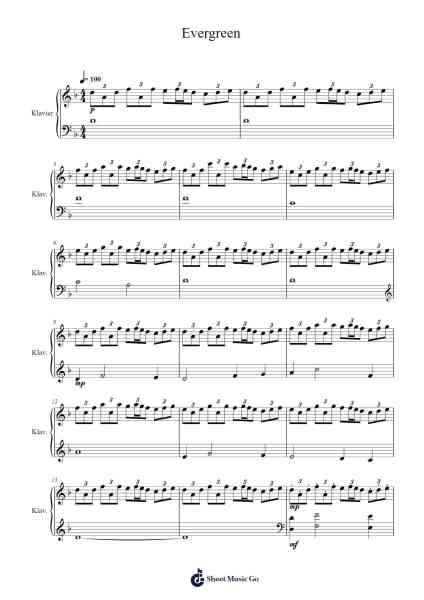 Evergreen Sheet Music by undefined-Arr.Keplus