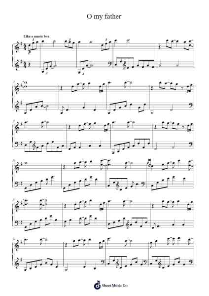 O my father Sheet Music by LDS Hymns-Arr.Prittville Millbrian