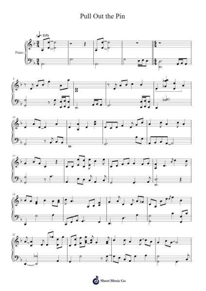 Pull Out the Pin Sheet Music by Kate Bush-Arr.Yorktie Phisopp