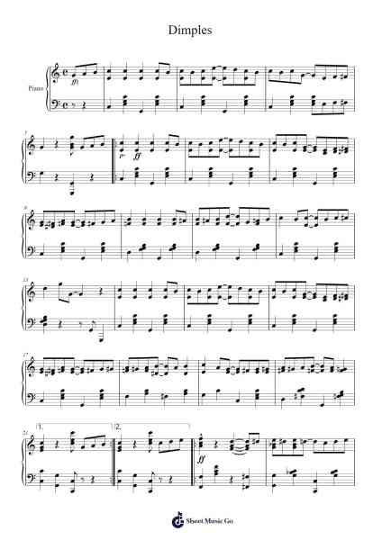 Dimples Sheet Music by L.E. Colburn-Arr.Gekeith Fordkiel