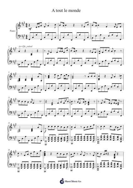 A tout le monde Sheet Music by Megadeth-Arr.Manpiers