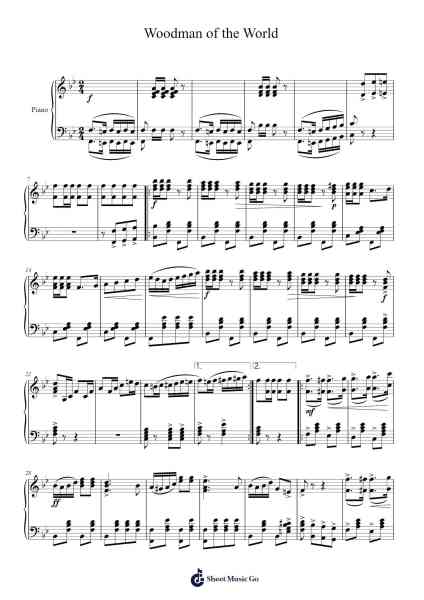 Woodman of the World Sheet Music by Barnie G. Young-Arr.Croftlitt