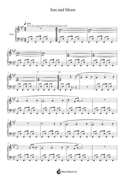 Sun and Moon Sheet Music by Above & Beyond-Arr.Runiel Faulktave