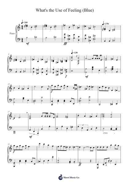 What's the Use of Feeling (Blue) Sheet Music by Rebecca Sugar-Arr.Harloise Hanett
