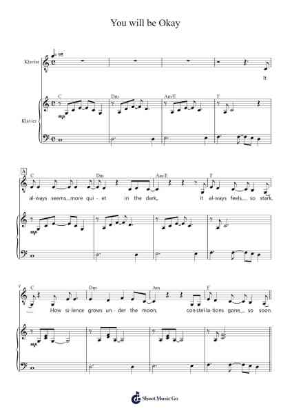 You will be Okay Sheet Music by Sam Haft/Bryce Pinkham-Arr.Dubob